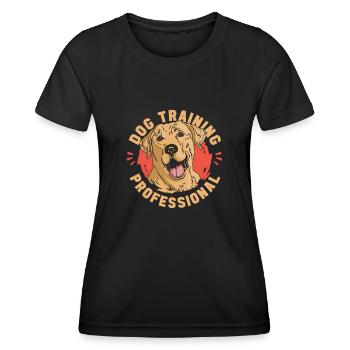 Dog trainer Dog trainer - Women's Functional T-Shirt - black - Front - AI Model Female 172 light (172cm)