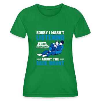 BJJ Brazilian Jiu-Jitsu - Women's Functional T-Shirt - kelly green - Front - AI Model Female 172 dark (172cm)