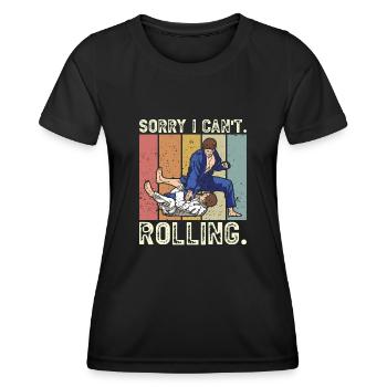 BJJ Jiu-Jitsu Brésilien - T-shirt sport Femme - noir - Devant - AI Model Female 172 light (172cm)