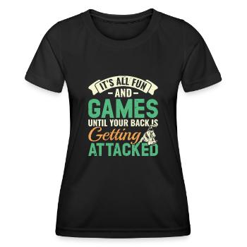 BJJ Jiu-Jitsu Brésilien - T-shirt sport Femme - noir - Devant - AI Model Female 172 light (172cm)