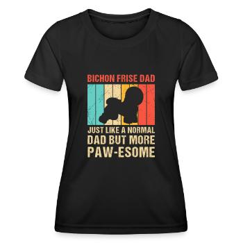 Bichon Frisé Propriétaire Chiens Cadeau - T-shirt sport Femme - noir - Devant - AI Model Female 172 light (172cm)