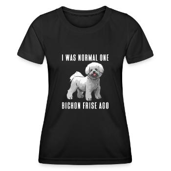 Bichon Frisé Propriétaire Chiens Cadeau - T-shirt sport Femme - noir - Devant - AI Model Female 172 light (172cm)