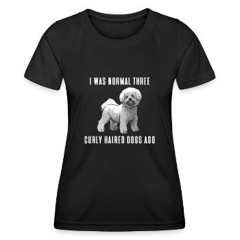 Bichon Frisé Propriétaire Chiens Cadeau - T-shirt sport Femme - noir - Devant - AI Model Female 172 light (172cm)