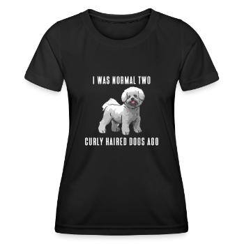 Bichon Frisé Propriétaire Chiens Cadeau - T-shirt sport Femme - noir - Devant - AI Model Female 172 light (172cm)