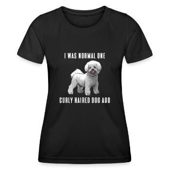 Bichon Frisé Propriétaire Chiens Cadeau - T-shirt sport Femme - noir - Devant - AI Model Female 172 light (172cm)