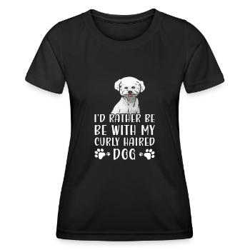 Bichon Frisé Propriétaire Chiens Cadeau - T-shirt sport Femme - noir - Devant - AI Model Female 172 light (172cm)