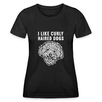 Bichon Frisé Propriétaire Chiens Cadeau - T-shirt sport Femme - noir - Devant - AI Model Female 172 light (172cm)