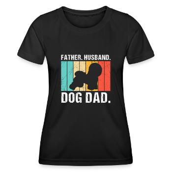 Bichon Frisé Propriétaire Chiens Cadeau - T-shirt sport Femme - noir - Devant - AI Model Female 172 light (172cm)