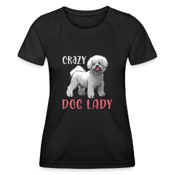 Bichon Frisé Propriétaire Chiens Cadeau - T-shirt sport Femme - noir - Devant - AI Model Female 172 light (172cm)