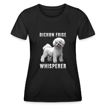 Bichon Frisé Propriétaire Chiens Cadeau - T-shirt sport Femme - noir - Devant - AI Model Female 172 light (172cm)