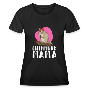 Streifenhörnchen Chipmunk Nagetier Geschenk - Frauen Funktions-T-Shirt - Schwarz - Vorne - AI Model Female 172 light (172cm)