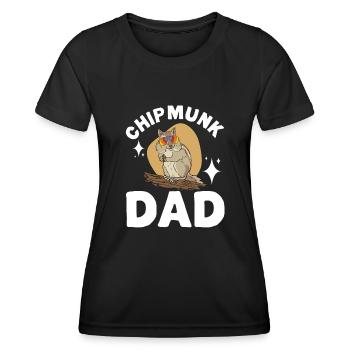 Streifenhörnchen Chipmunk Nagetier Geschenk - Frauen Funktions-T-Shirt - Schwarz - Vorne - AI Model Female 172 light (172cm)