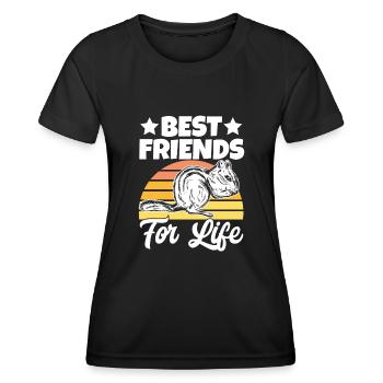 Streifenhörnchen Chipmunk Nagetier Geschenk - Frauen Funktions-T-Shirt - Schwarz - Vorne - AI Model Female 172 light (172cm)