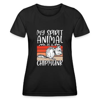 Streifenhörnchen Chipmunk Nagetier Geschenk - Frauen Funktions-T-Shirt - Schwarz - Vorne - AI Model Female 172 light (172cm)