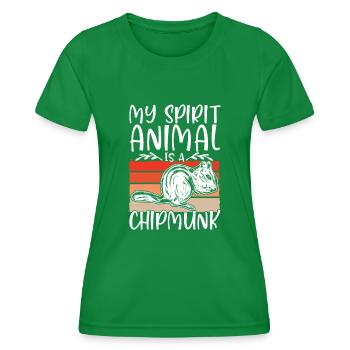 Cadeau de rongeur chipmunk - T-shirt sport Femme - vert - Devant - AI Model Female 172 dark (172cm)