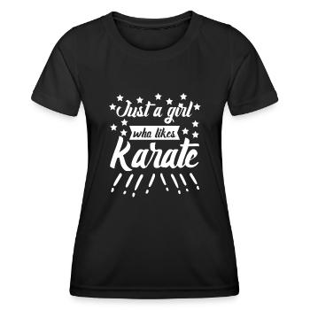 Karaté Fille Kung Fu Arts Martiaux - T-shirt sport Femme - noir - Devant - AI Model Female 172 light (172cm)