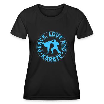 Karate Kampfsport - Frauen Funktions-T-Shirt - Schwarz - Vorne - AI Model Female 172 light (172cm)