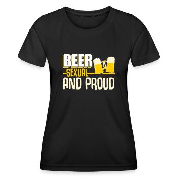 Beer funny Braumeister Bierbrauer - Women's Functional T-Shirt - black - Front - AI Model Female 172 light (172cm)