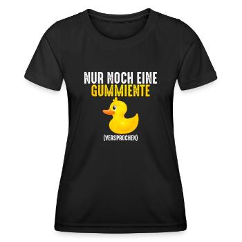 Nur noch eine Gummiente versprochen - Frauen Funktions-T-Shirt - Schwarz - Vorne - AI Model Female 172 light (172cm)
