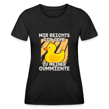 Mir reichts gehe zu meiner Gummiente - Frauen Funktions-T-Shirt - Schwarz - Vorne - AI Model Female 172 light (172cm)