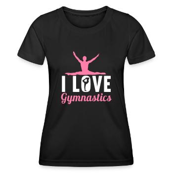 Acrobat Gymnastique Gymnastique Tumbling - T-shirt sport Femme - noir - Devant - AI Model Female 172 light (172cm)