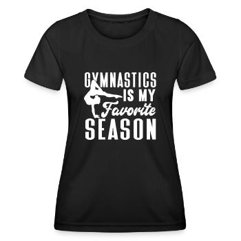Acrobat Gymnastique Gymnastique Tumbling - T-shirt sport Femme - noir - Devant - AI Model Female 172 light (172cm)