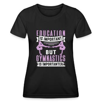 Acrobat Gymnastique Gymnastique Tumbling - T-shirt sport Femme - noir - Devant - AI Model Female 172 light (172cm)