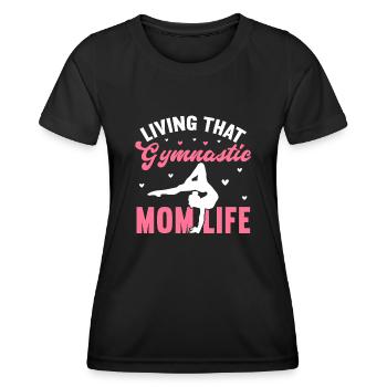 Acrobat Gymnastique Gymnastique Tumbling - T-shirt sport Femme - noir - Devant - AI Model Female 172 light (172cm)
