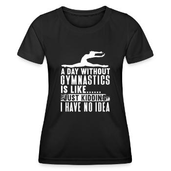 Acrobat Gymnastique Gymnastique Tumbling - T-shirt sport Femme - noir - Devant - AI Model Female 172 light (172cm)