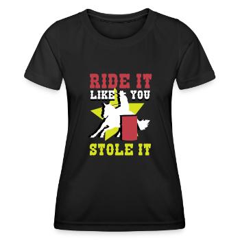 Stahl es Reiter Gift - Frauen Funktions-T-Shirt - Schwarz - Vorne - AI Model Female 172 light (172cm)
