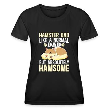 Hamster Geschenk Hamsterliebhaber - Frauen Funktions-T-Shirt - Schwarz - Vorne - AI Model Female 172 light (172cm)