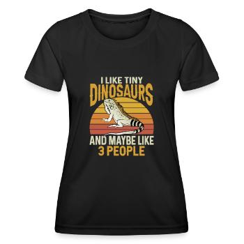 Leguan Eidechse Reptil Herpetologe - Frauen Funktions-T-Shirt - Schwarz - Vorne - AI Model Female 172 light (172cm)