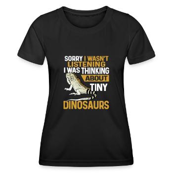 Leguan Eidechse Reptil Herpetologe - Frauen Funktions-T-Shirt - Schwarz - Vorne - AI Model Female 172 light (172cm)