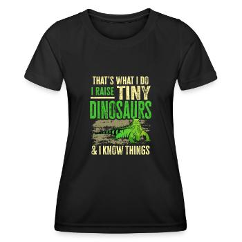 Leguan Eidechse Reptil Herpetologe - Frauen Funktions-T-Shirt - Schwarz - Vorne - AI Model Female 172 light (172cm)