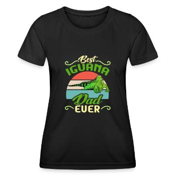 Leguan Eidechse Reptil Herpetologe - Frauen Funktions-T-Shirt - Schwarz - Vorne - AI Model Female 172 light (172cm)