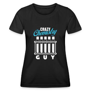 Chimiste Laboratoire chimique Assistant Technicien chimique - T-shirt sport Femme - noir - Devant - AI Model Female 172 light (172cm)