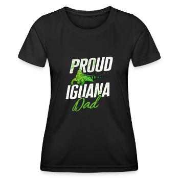 Leguan Eidechse Reptil Herpetologe - Frauen Funktions-T-Shirt - Schwarz - Vorne - AI Model Female 172 light (172cm)