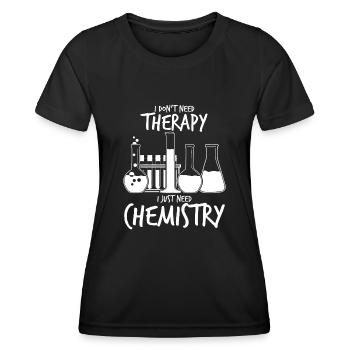 Chimiste Laboratoire de chimie Technicien chimique - T-shirt sport Femme - noir - Devant - AI Model Female 172 light (172cm)