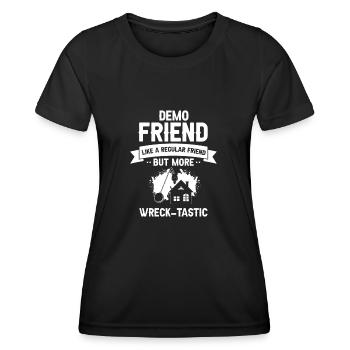 Démolition et rénovation de maisons - T-shirt sport Femme - noir - Devant - AI Model Female 172 light (172cm)