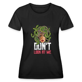 Schauen Sie nicht an Sarkastische Person Geschenk - Frauen Funktions-T-Shirt - Schwarz - Vorne - AI Model Female 172 light (172cm)