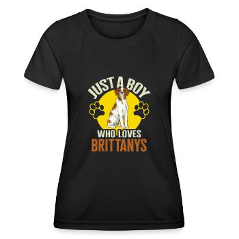 Français Bretagne Épagneul Epagneul Breton Cadeau - T-shirt sport Femme - noir - Devant - AI Model Female 172 light (172cm)