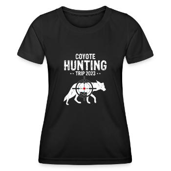 Conception de coyote pour les réacteurs de coyote - T-shirt sport Femme - noir - Devant - AI Model Female 172 light (172cm)