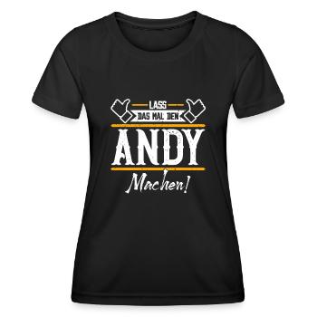 Andy Geschenkidee Geschenk Geburtstag - Frauen Funktions-T-Shirt - Schwarz - Vorne - AI Model Female 172 light (172cm)