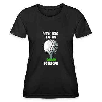 Golf Golfen lustiges Golfspieler - Frauen Funktions-T-Shirt - Schwarz - Vorne - AI Model Female 172 light (172cm)