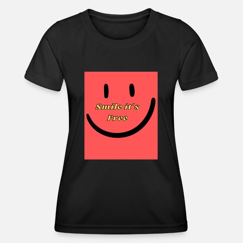 Smile it is for Free - Women's Functional T-Shirt - black