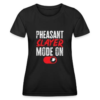 Pheasant hunting Pheasant Bird hunting Bird hunters - Women's Functional T-Shirt - black - Front - AI Model Female 172 light (172cm)