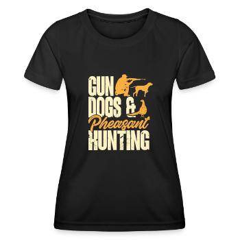 Pheasant hunting Pheasant Bird hunting Bird hunters - Women's Functional T-Shirt - black - Front - AI Model Female 172 light (172cm)