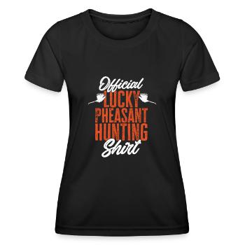 Pheasant hunting Pheasant Bird hunting Bird hunters - Women's Functional T-Shirt - black - Front - AI Model Female 172 light (172cm)