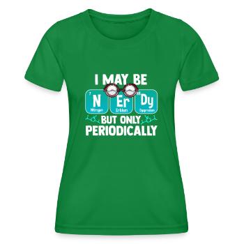 Tableau périodique Nerd - T-shirt sport Femme - vert - Devant - AI Model Female 172 dark (172cm)