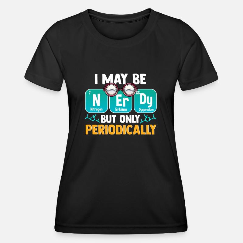 Nerd periodic table - Women's Functional T-Shirt - black